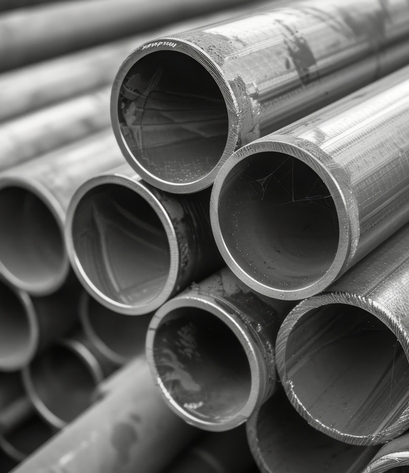 Stack of Steel Pipes